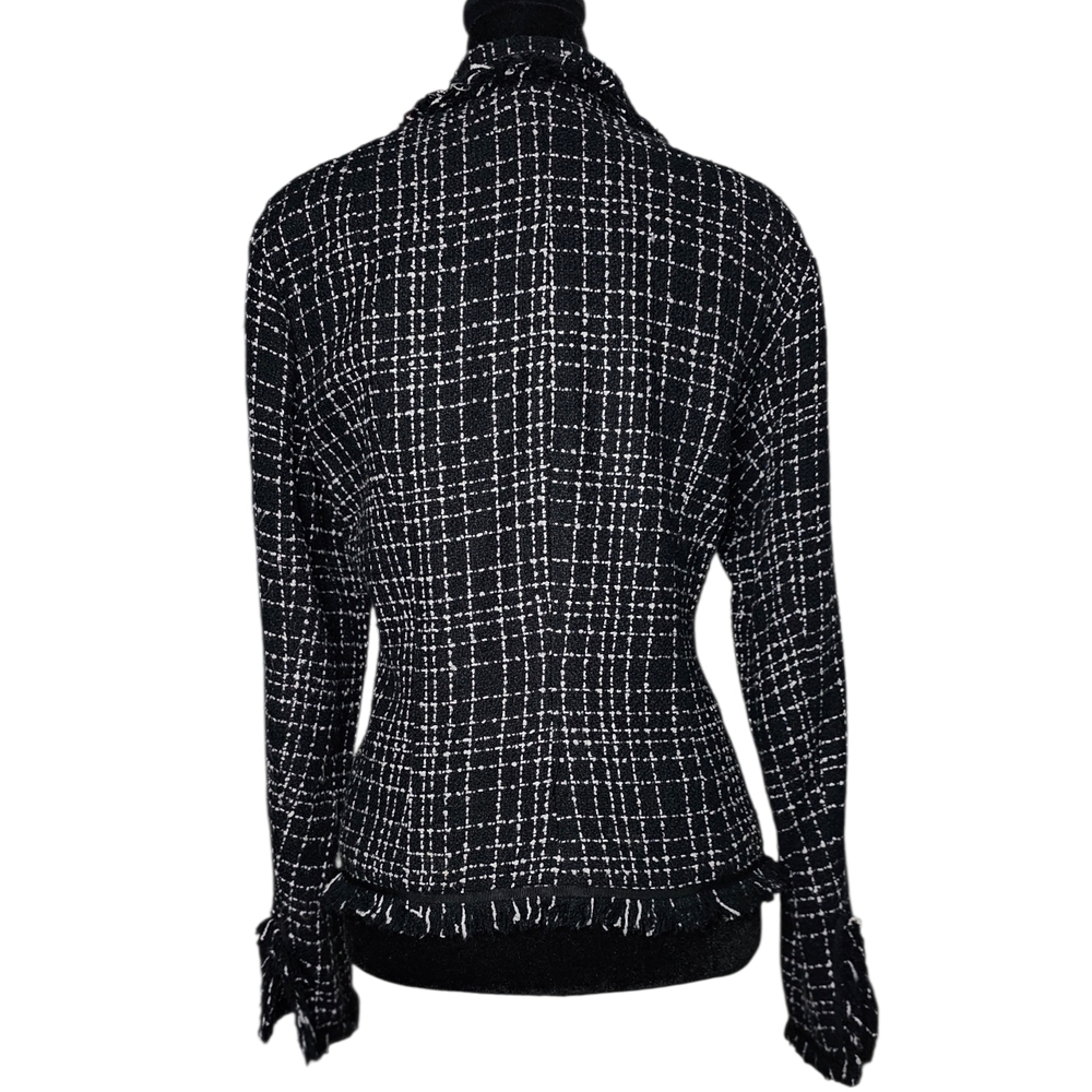 Allison Taylor Black and White Tweed Blazer - Picture 3 of 5